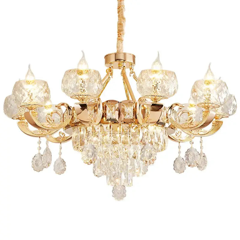 European gold decorbites crystal chandelier living room light