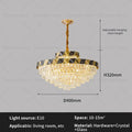 Modern gold & black decorbites crystal chandelier living room light