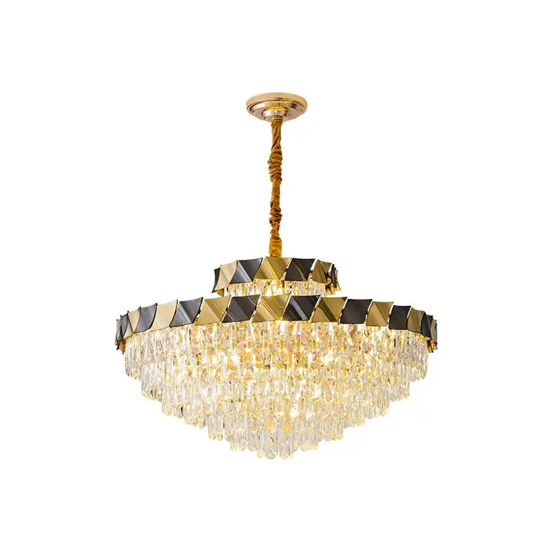 Modern gold & black decorbites crystal chandelier living room light