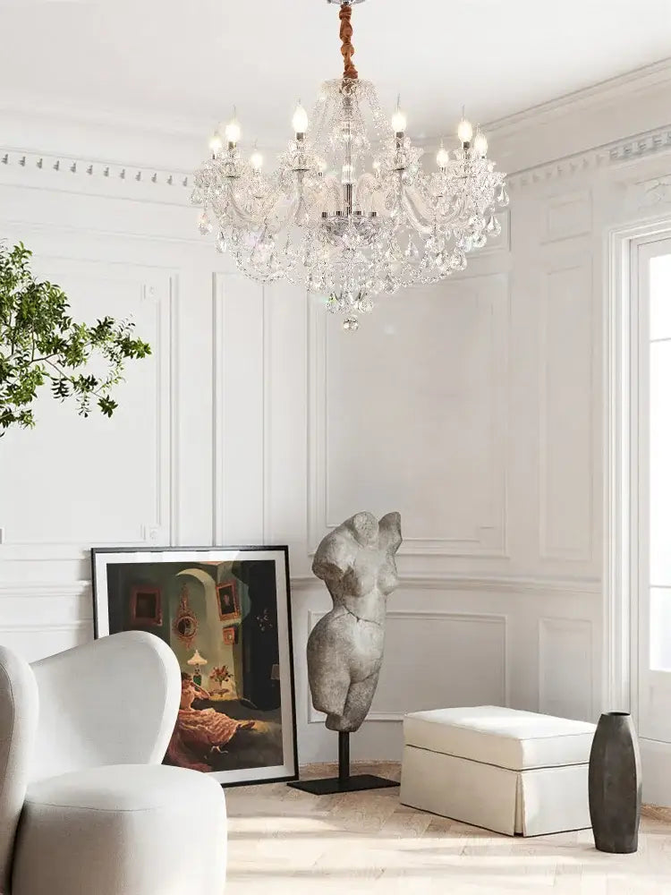 Decorbites crystal chandelier led candle for dining room