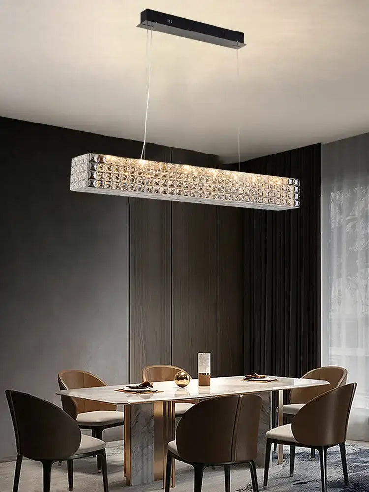 Modern black and chrome decorbites crystal chandelier dining room light