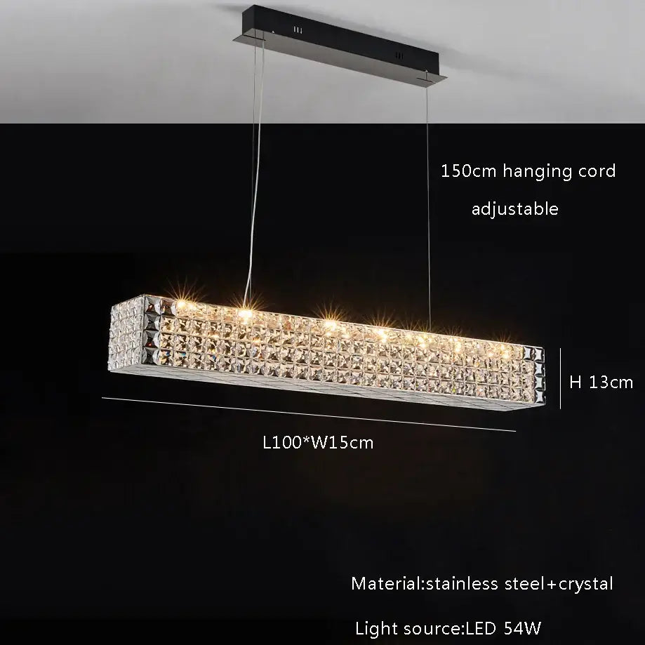 Modern black and chrome decorbites crystal chandelier dining room light