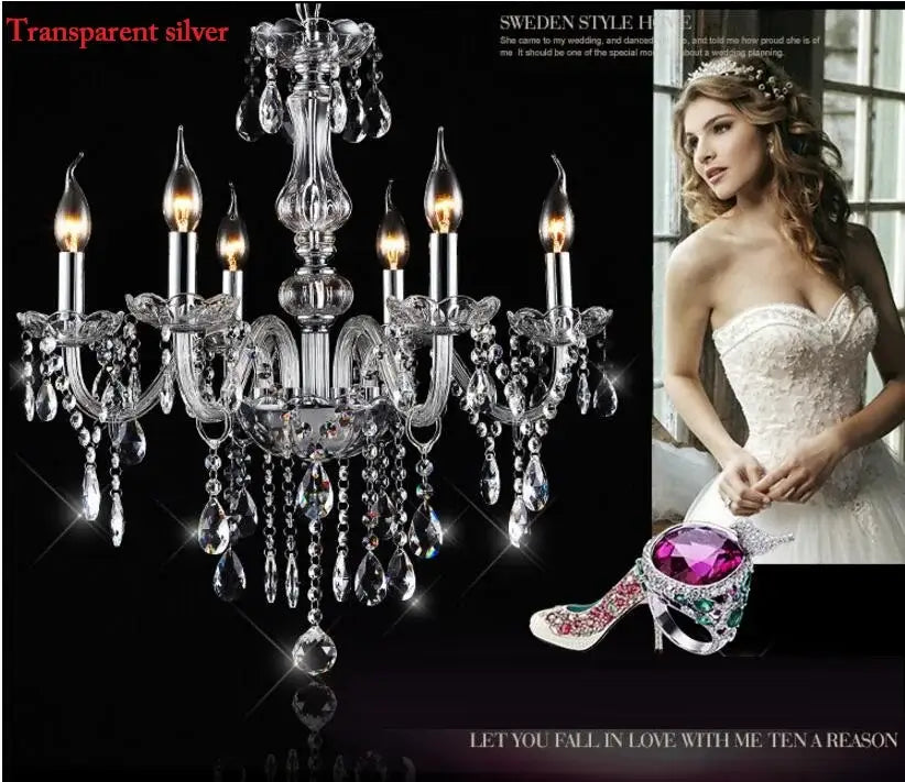 Modern silver decorbites crystal chandelier for dining room
