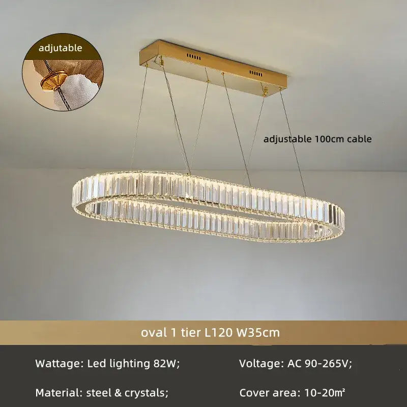 Modern gold spiral crystal chandelier staircase pendant light