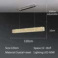 Modern golden crystal chandelier led dining room pendant light