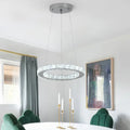 Modern gold ring crystal chandelier led pendant lighting living room