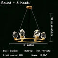 Modern gold decorbites crystal chandelier led dining room pendant lights
