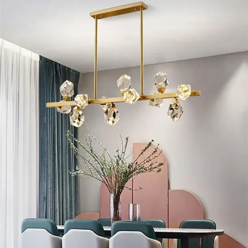 Modern gold decorbites crystal chandelier led dining room pendant lights