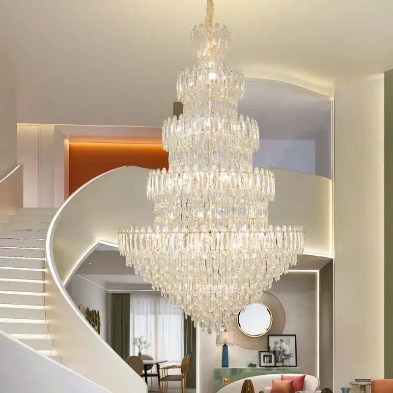 Postmodern golden decorbites crystal chandelier light dining room