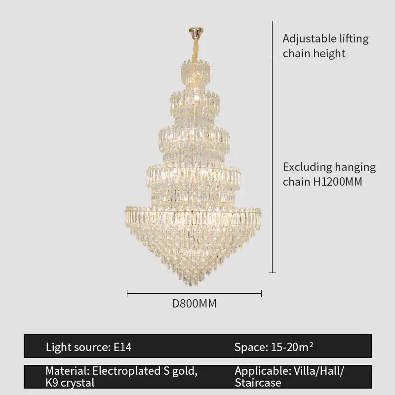 Postmodern golden decorbites crystal chandelier light dining room