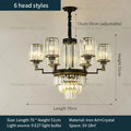 Decorbites crystal chandelier light black & gold dining room luxury