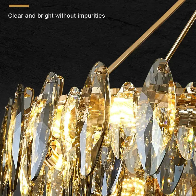 Modern gold decorbites crystal chandelier light for living room
