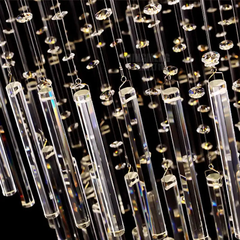 Modern decorbites crystal chandelier staircase cascading glass light