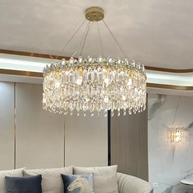 Luxe gold decorbites crystal chandelier living room hanging light