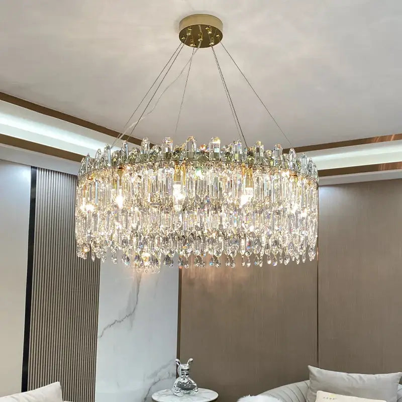 Luxe gold decorbites crystal chandelier living room hanging light