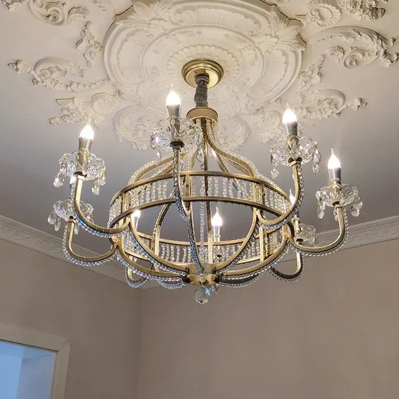 Antique silver decorbites crystal chandelier bedroom pendant light