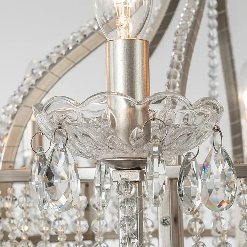 Antique silver decorbites crystal chandelier bedroom pendant light