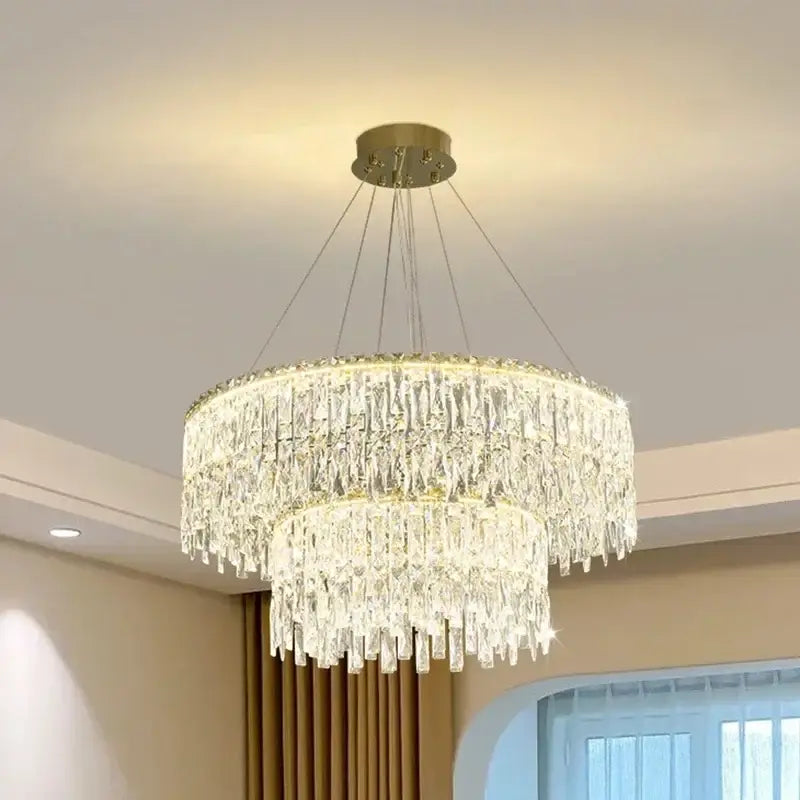 Modern gold decorbites crystal chandelier for living room lighting