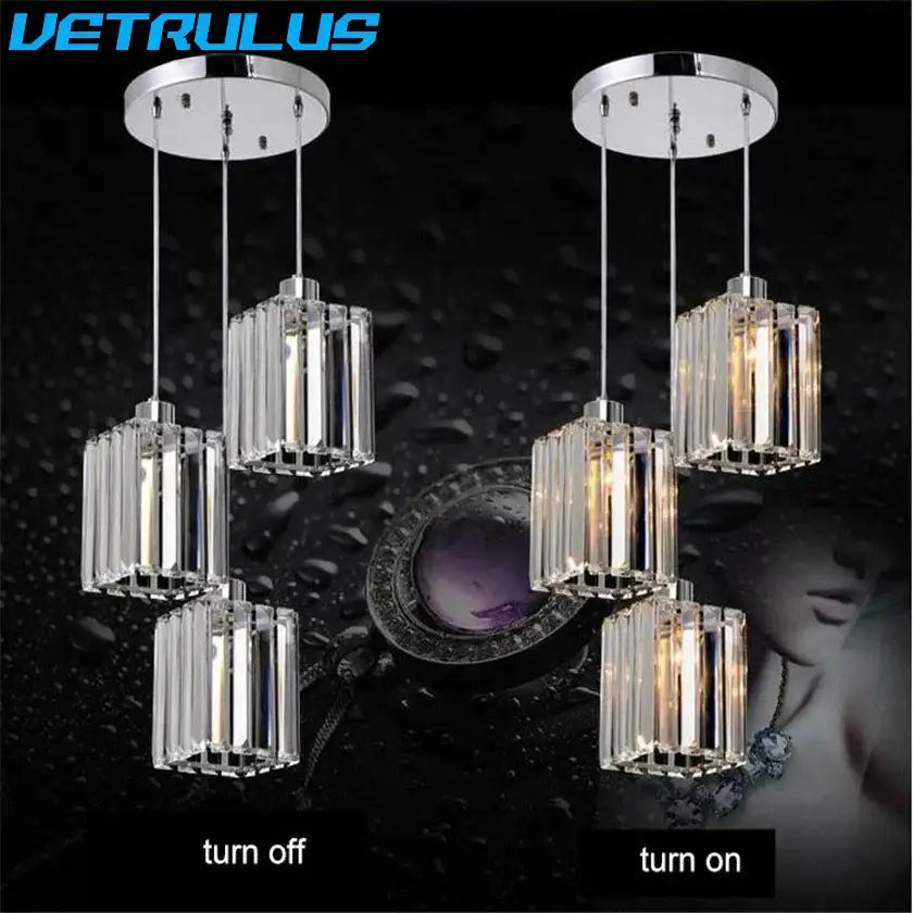 Modern gold decorbites crystal chandelier dining room pendant light