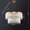 Decorbites crystal chandelier luxury gold tiered dining room light