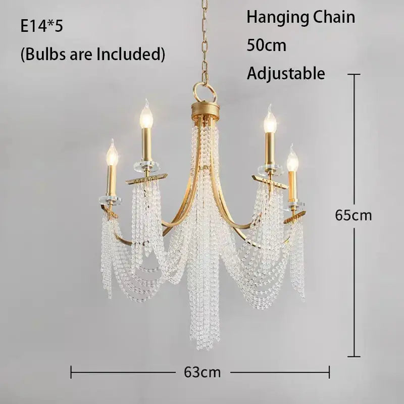 Luxury gold decorbites crystal chandelier for dining room