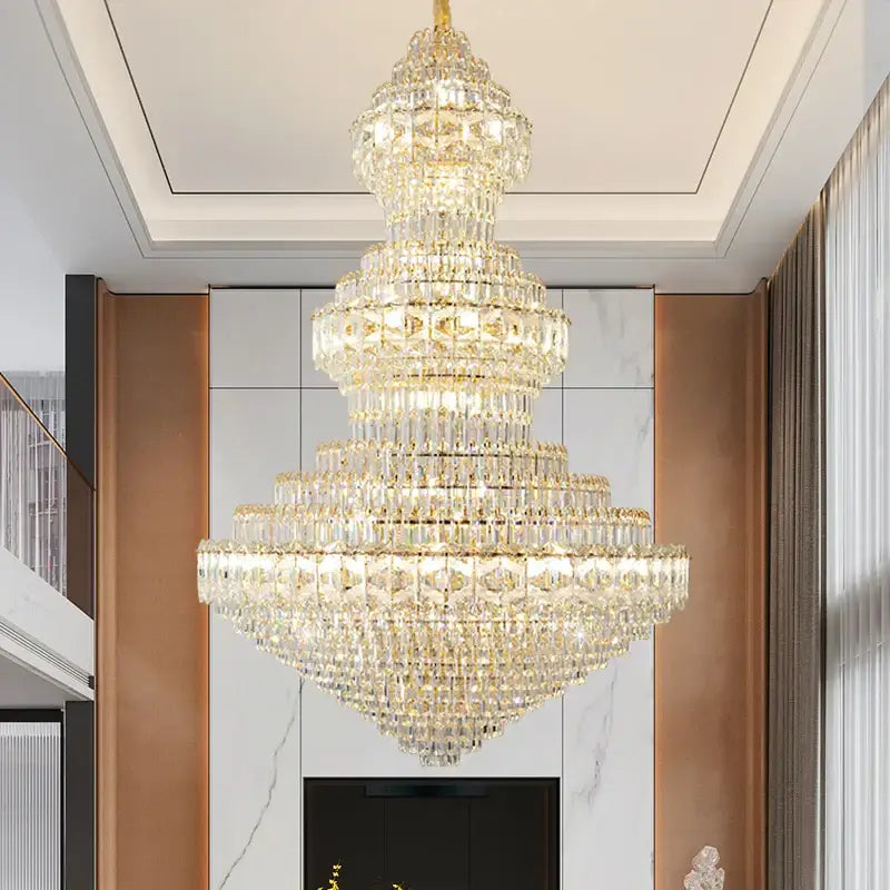 Luxury gold & emerald decorbites crystal chandelier living room light