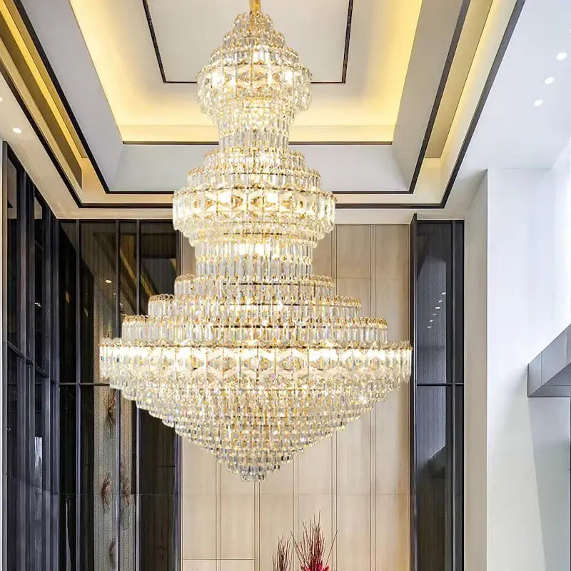 Luxury gold & emerald decorbites crystal chandelier living room light