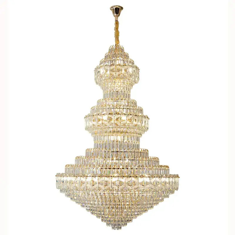Luxury gold & emerald decorbites crystal chandelier living room light