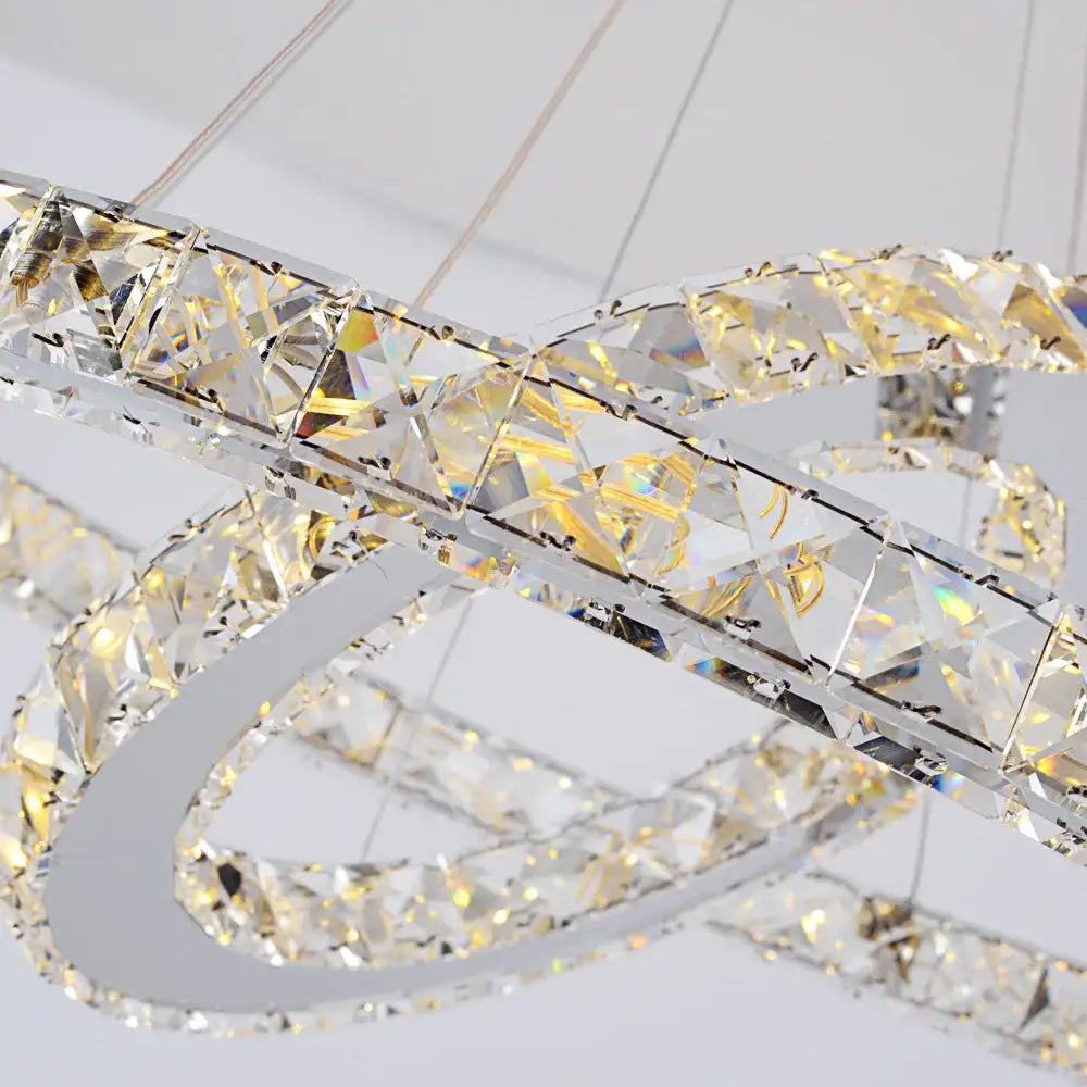 Modern multi ring decorbites crystal chandelier for dining room