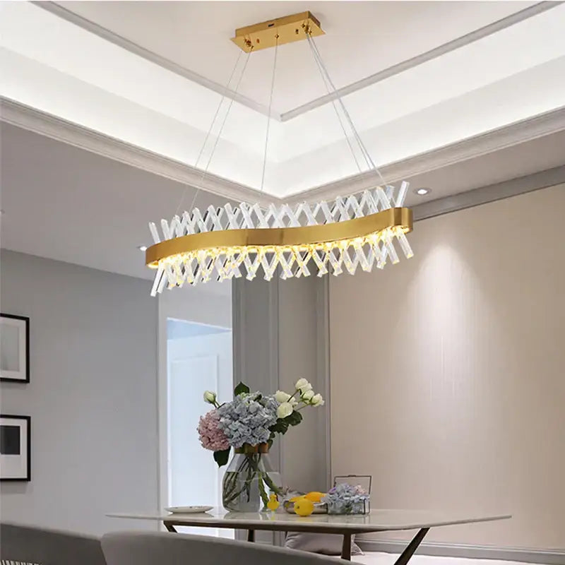 Modern gold decorbites crystal chandelier for luxury living room
