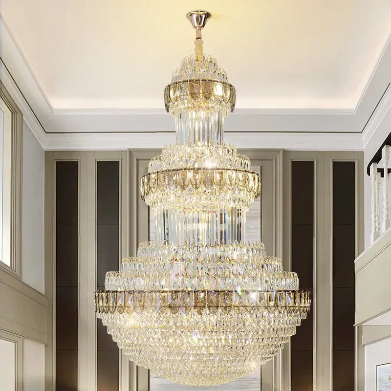Luxury gold decorbites crystal chandelier for hotel and villa dining room