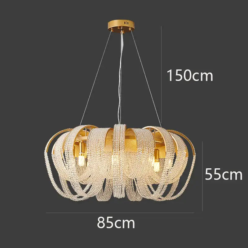 Luxury gold decorbites crystal chandelier living room pendant light