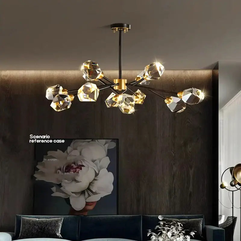 Luxury gold decorbites crystal chandelier for dining room