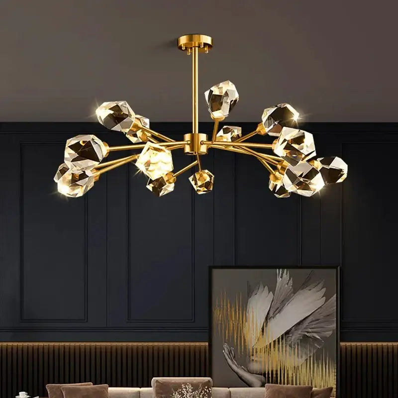 Luxury gold decorbites crystal chandelier for dining room