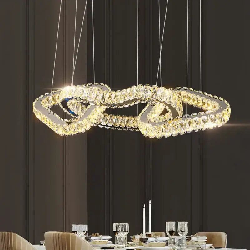 Modern gold decorbites crystal chandelier living room pendant light