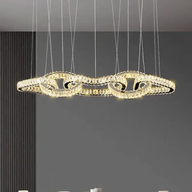 Modern gold decorbites crystal chandelier living room pendant light