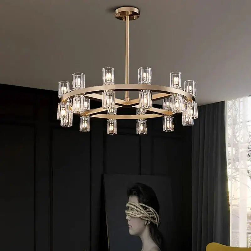 Modern gold decorbites crystal chandelier for living room dining room