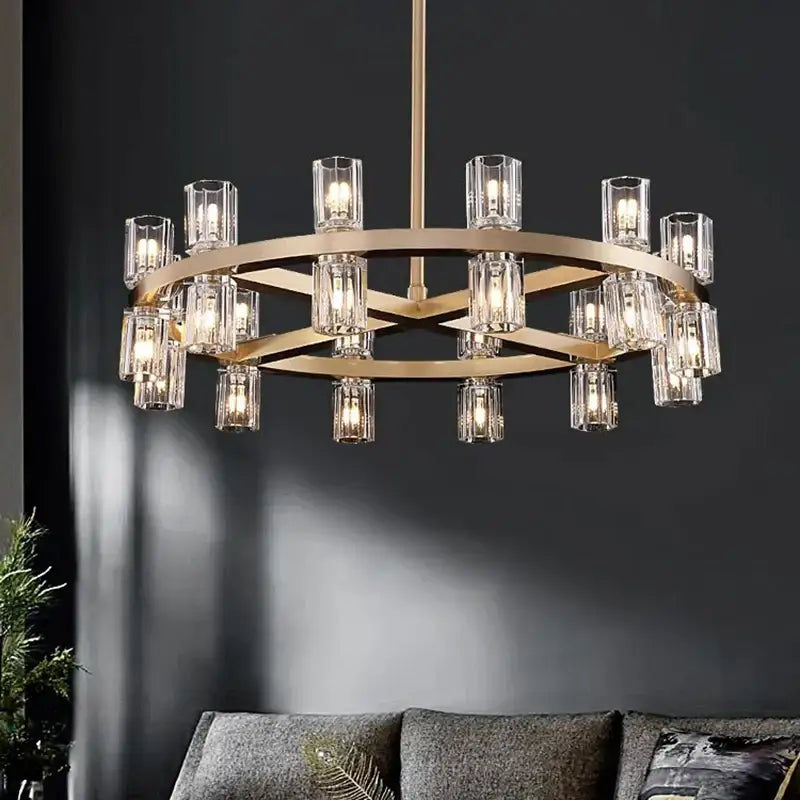Modern gold decorbites crystal chandelier for living room dining room