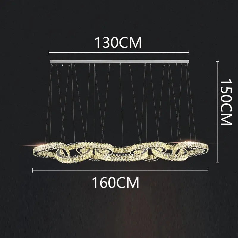 Modern gold decorbites crystal chandelier living room pendant light