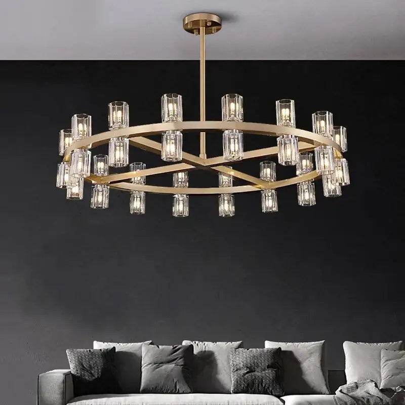 Modern gold decorbites crystal chandelier for living room dining room