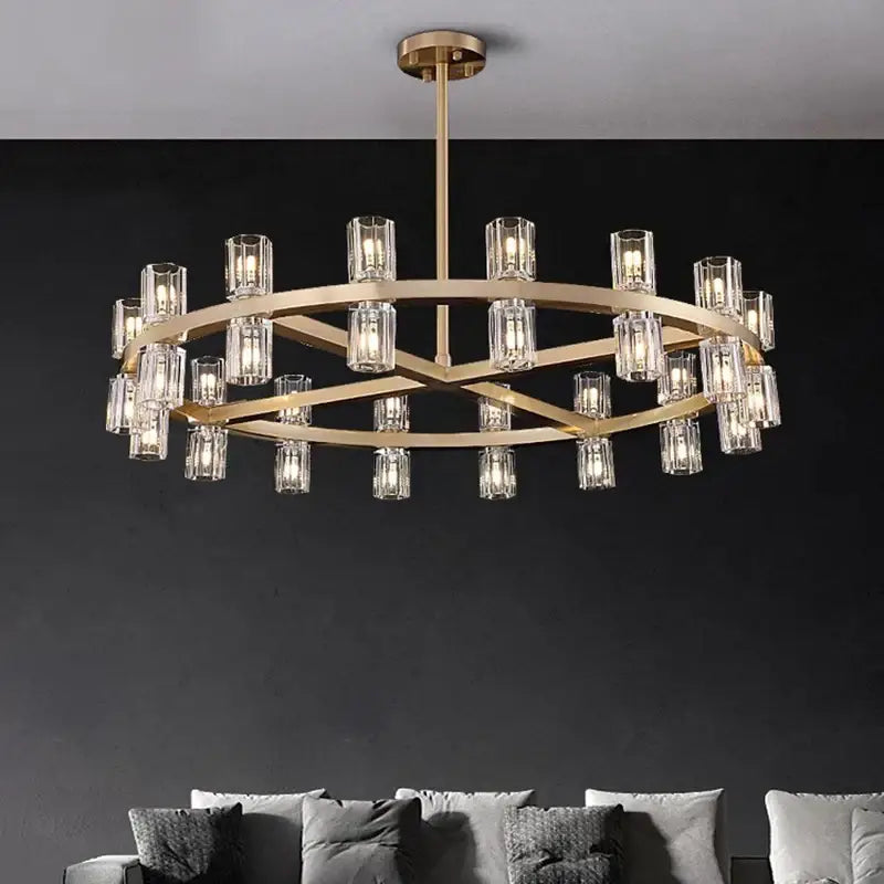 Modern gold decorbites crystal chandelier for living room dining room