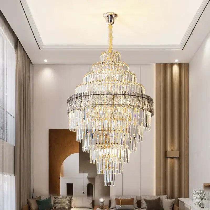 Modern gold decorbites crystal chandelier for living room lighting