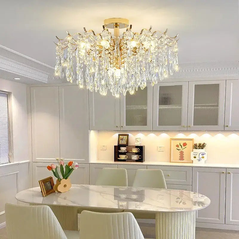 Luxury gold decorbites crystal chandelier for living room