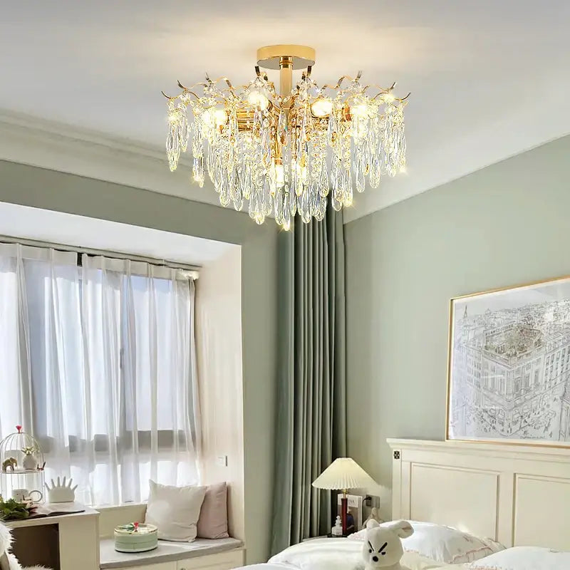 Luxury gold decorbites crystal chandelier for living room
