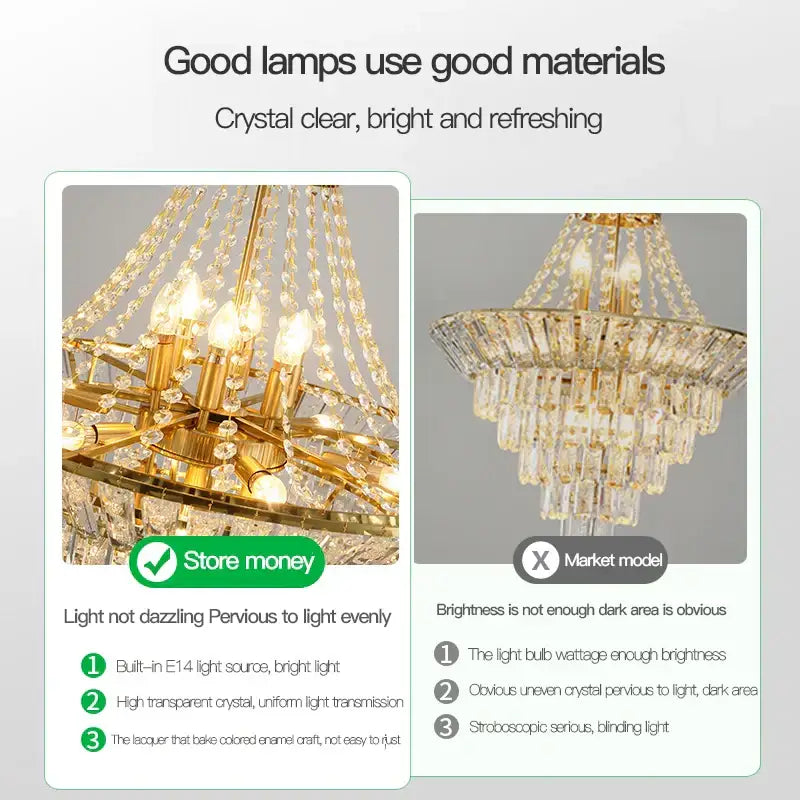 Modern gold decorbites crystal chandelier for villa living room