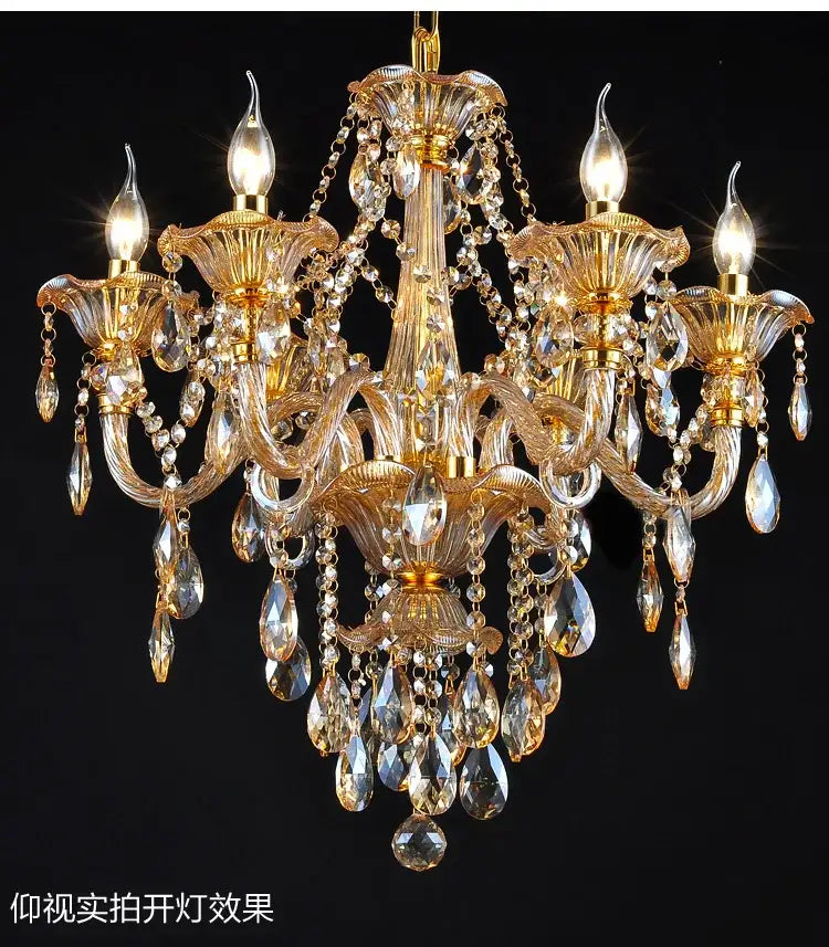 Classic golden decorbites crystal chandelier living room light