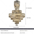 Modern luxury multi tiered crystal chandelier living room lighting