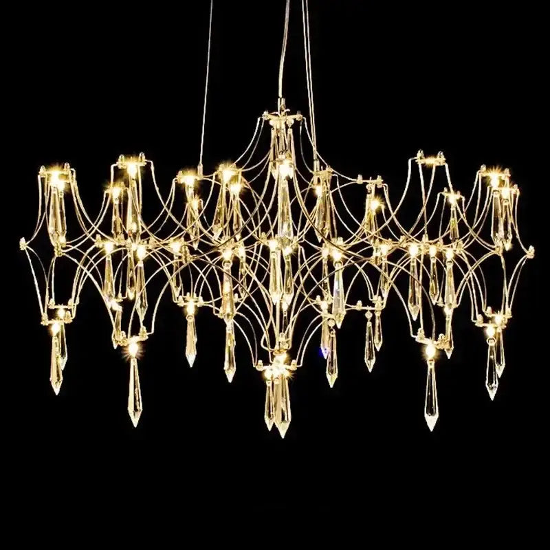 Modern starry decorbites crystal chandelier for living room