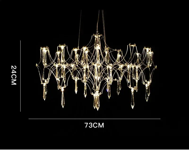 Modern starry decorbites crystal chandelier for living room