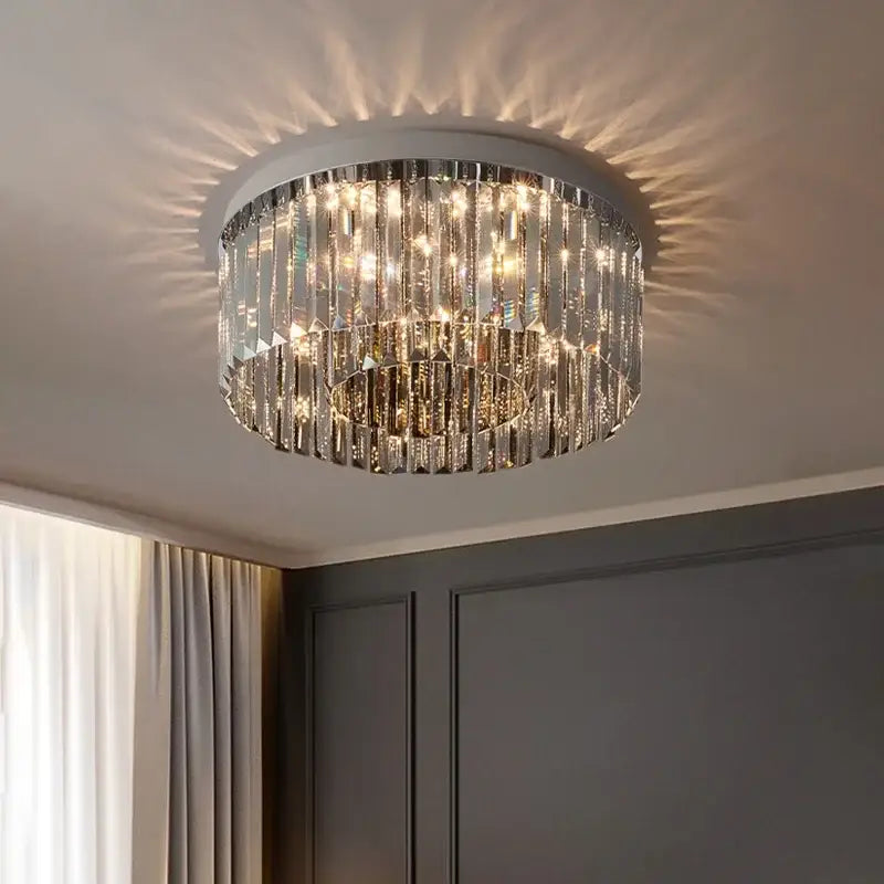 Luxury tiered chrome decorbites crystal chandelier for living room